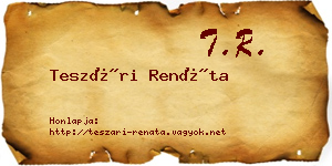Teszári Renáta névjegykártya