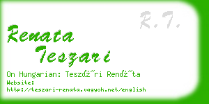 renata teszari business card
